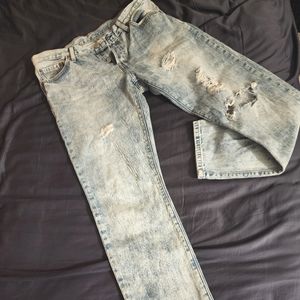 Levi's 501 CT Distressed Light Washed high waist